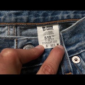 Levi’s 512 Red Tab 6 Reg. M, Cropped Raw hem